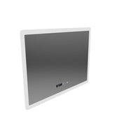 Rectangular LED mirror, 80x60cm, ELANCEE MotionGlow Marcello sensor, De-fogging system, Clock & Thermometer, Dimmable