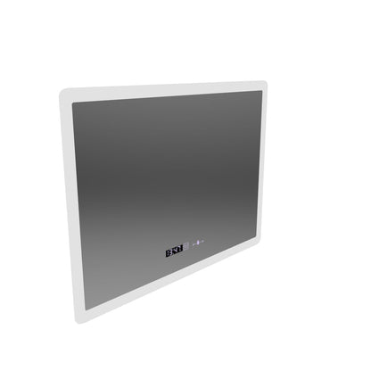 Rectangular LED mirror, 80x60cm, ELANCEE MotionGlow Marcello sensor, De-fogging system, Clock & Thermometer, Dimmable