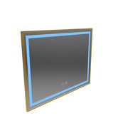 LED Touch Kariri mirror, 80x60 cm, Demist function, Rose Gold Brushed frame