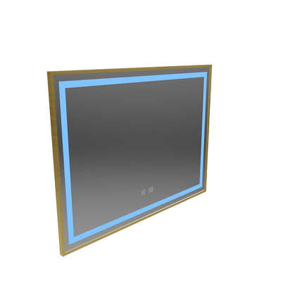 LED Touch Kariri mirror, 80x60 cm, Demist function, Rose Gold Brushed frame