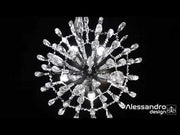 Crystal Chandelier EDINBURGH Eleganza, 5xE27, Diameter 47cm, Shiny Chrome