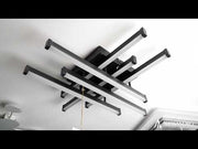 LED Chandelier with Remote Control LINEX, 81W, 6 Elements, Linear, Cold/Warm/Neutral light, Dimmable, Black