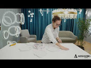 LED chandelier with remote control TULIP 81W, 5 Petals, Cold/Warm/Neutral light, Dimmable, White