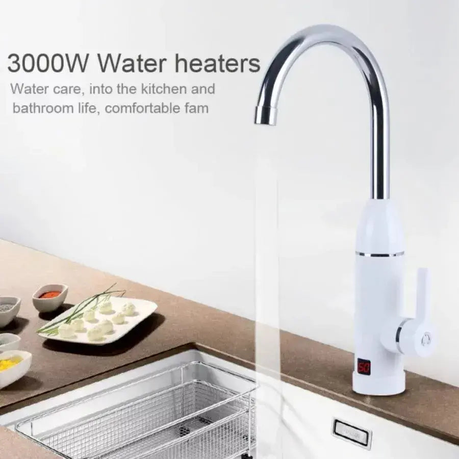 Instant Electric Faucet for Hot Water, LCD Display, White, LZ-501X Kitchen Faucets Default Title Alessandro Design