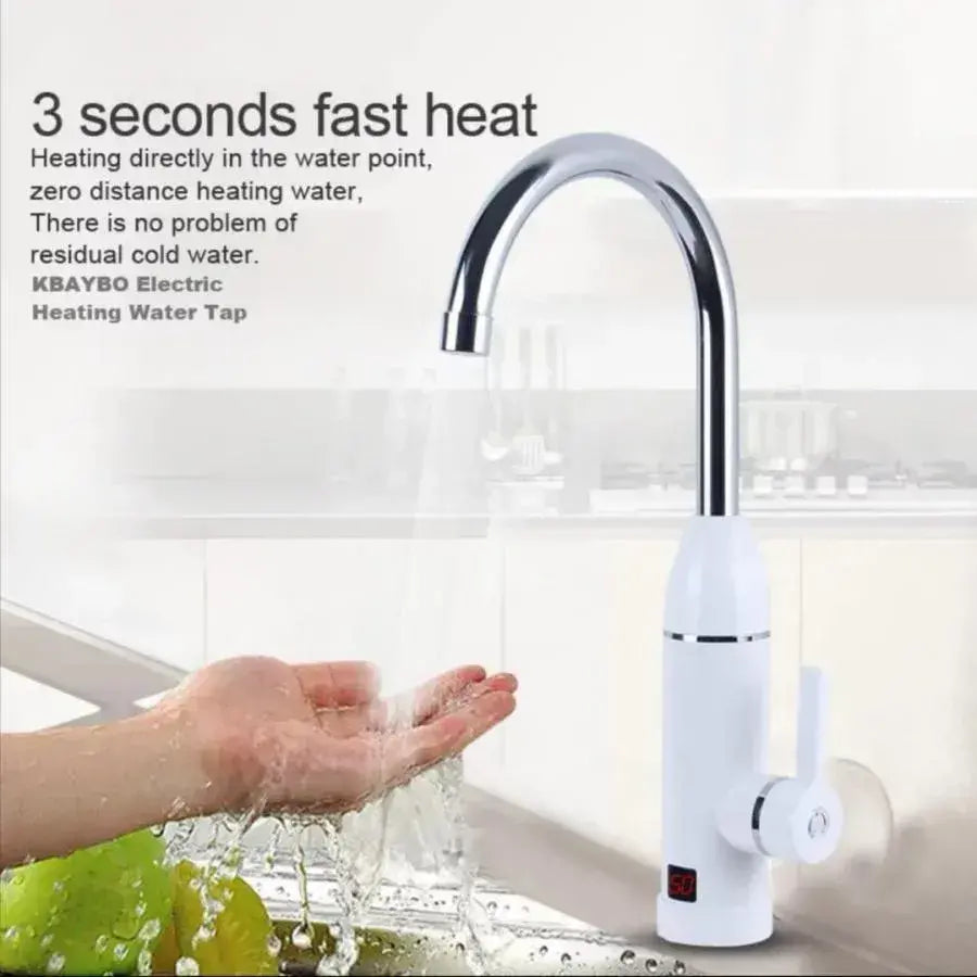 Instant Electric Faucet for Hot Water, LCD Display, White, LZ-501X Kitchen Faucets Default Title Alessandro Design
