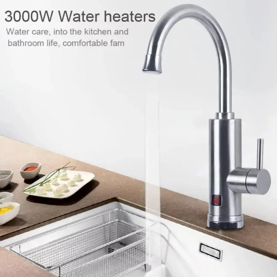 Instant Electric Faucet for Hot Water, LCD Display, Chrome, LZ701SS Sanitary Faucets Default Title Alessandro Design