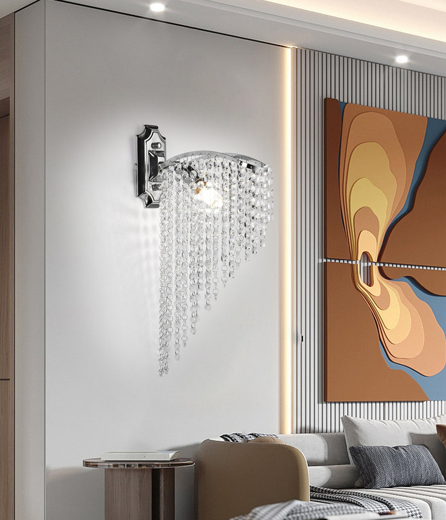 Cristal Ander wall lamp 1x E14 Shiny chrome Interior wall lamp Default Title Alessandro Design