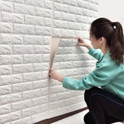 Set of 10x Self-adhesive 3D Wallpaper White Bricks from soft foam, 70cm x 77cm x 2 mm 3D Wallpaper Default Title Alessandro Design