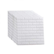 Set of 10x Self-adhesive 3D Wallpaper White Bricks from soft foam, 70cm x 77cm x 2 mm 3D Wallpaper Default Title Alessandro Design