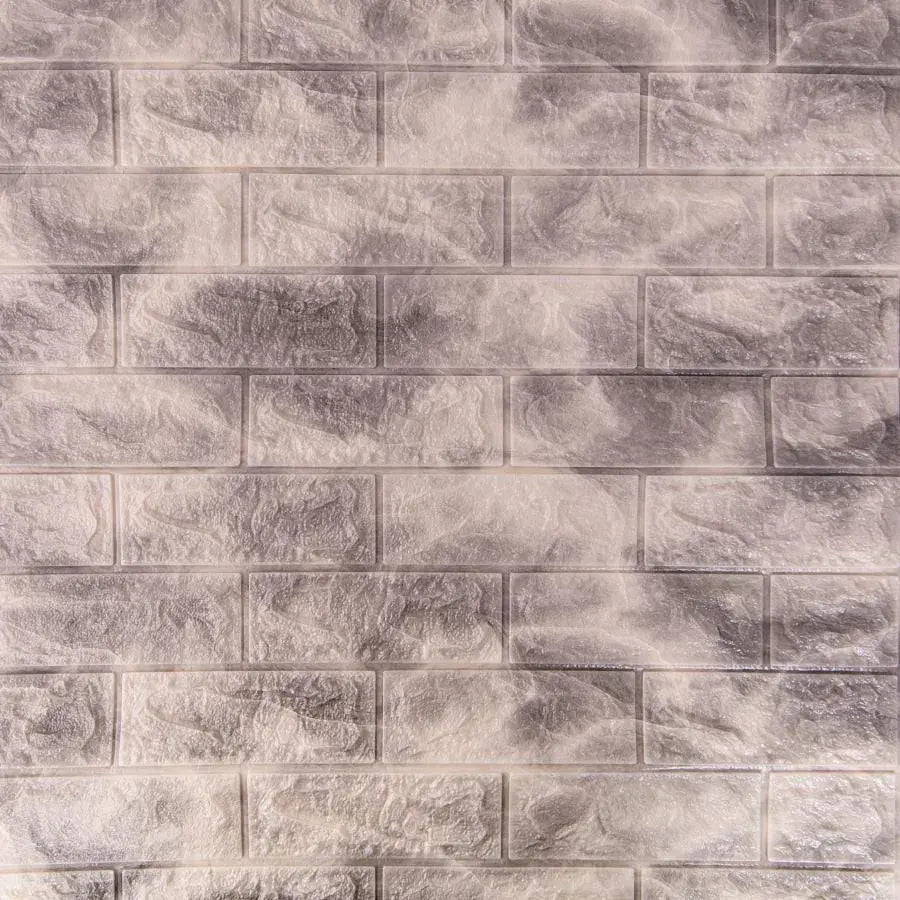 Set of 10x Self-adhesive 3D wallpaper Gray soft foam bricks, 77cm x 70cm x 6mm 3D Wallpaper Default Title Alessandro Design