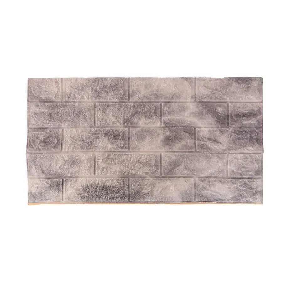 Set of 10x Self-adhesive 3D wallpaper Gray soft foam bricks, 77cm x 70cm x 6mm 3D Wallpaper Default Title Alessandro Design