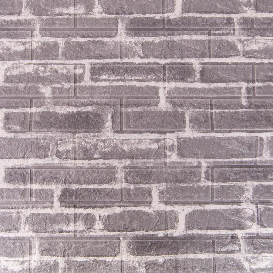 Set of 10x Self-adhesive 3D wallpaper Gray soft foam bricks, 77cm x 70cm x 6mm 3D Wallpaper Default Title Alessandro Design