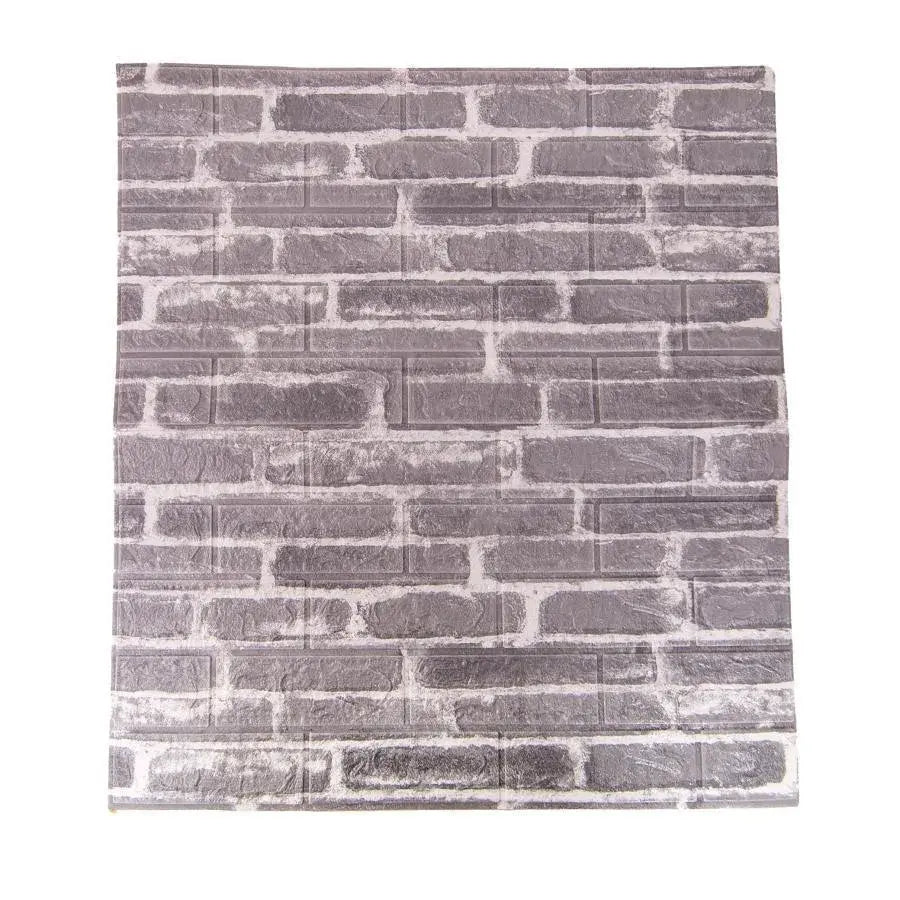 Set of 10x Self-adhesive 3D wallpaper Gray soft foam bricks, 77cm x 70cm x 6mm 3D Wallpaper Default Title Alessandro Design