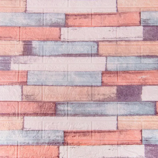 Set of 10x Self-adhesive 3D wallpaper Multicolored soft foam bricks, 77cm x 70cm x 6mm 3D Wallpaper Default Title Alessandro Design