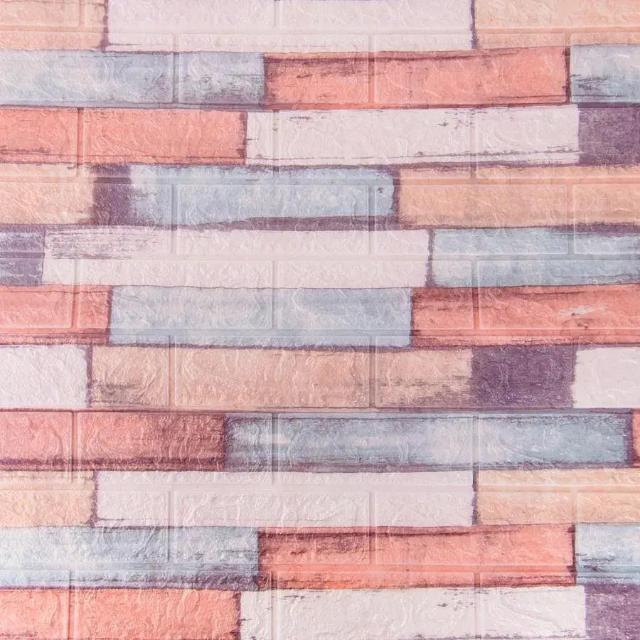 Set of 10x Self-adhesive 3D wallpaper Multicolored soft foam bricks, 77cm x 70cm x 6mm 3D Wallpaper Default Title Alessandro Design