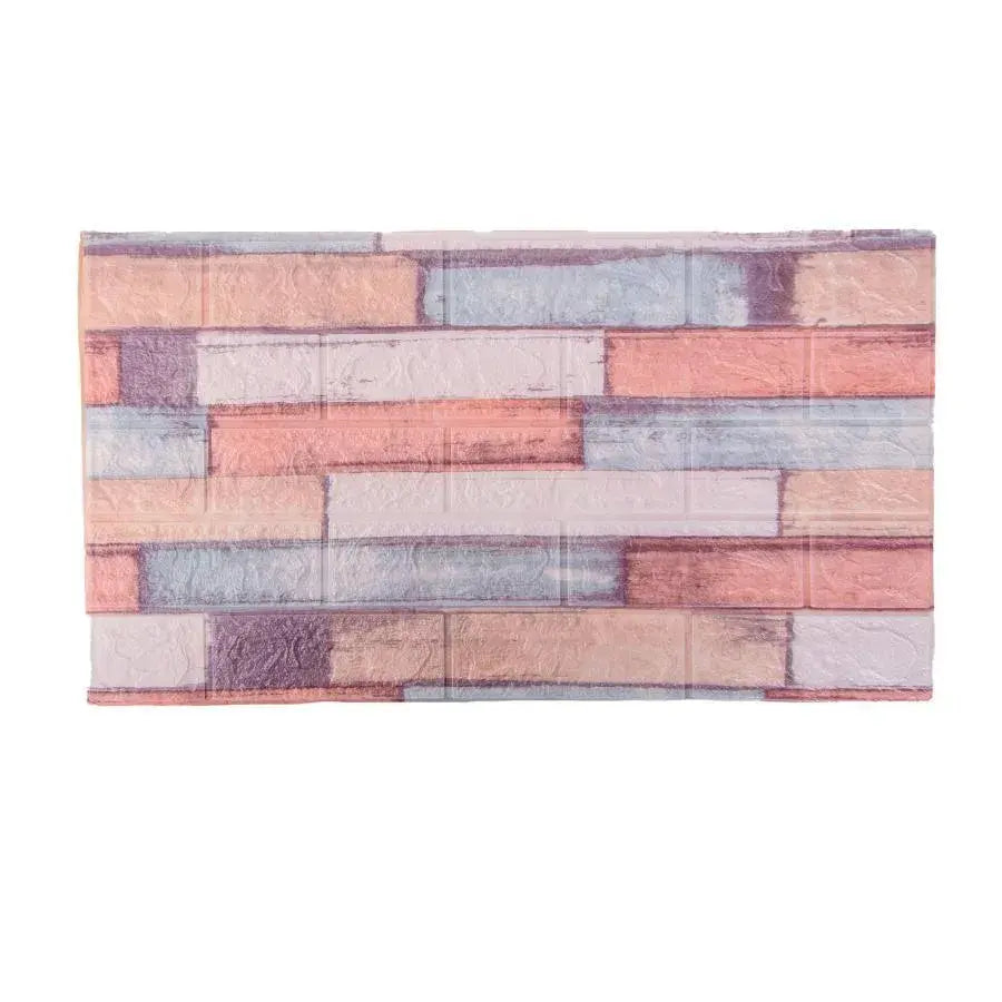 Set of 10x Self-adhesive 3D wallpaper Multicolored soft foam bricks, 77cm x 70cm x 6mm 3D Wallpaper Default Title Alessandro Design