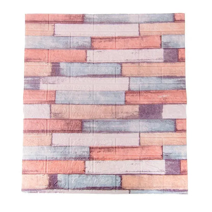 Set of 10x Self-adhesive 3D wallpaper Multicolored soft foam bricks, 77cm x 70cm x 6mm 3D Wallpaper Default Title Alessandro Design