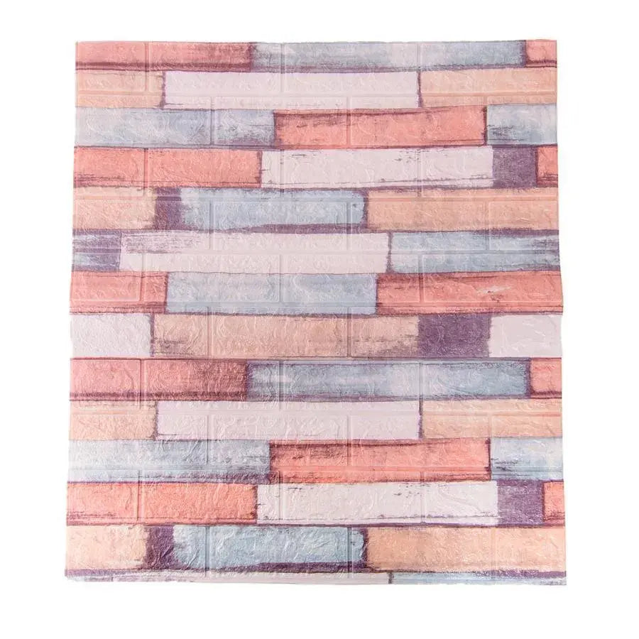 Set of 10x Self-adhesive 3D wallpaper Multicolored soft foam bricks, 77cm x 70cm x 6mm 3D Wallpaper Default Title Alessandro Design