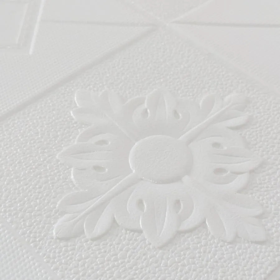 Set of 10x Self-adhesive 3D Soft Foam Wallpaper, 70cmx70cmx2mm, White 3D Wallpaper Default Title Alessandro Design