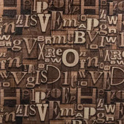 Set of 10x Self-adhesive Brown 3D Wallpaper from soft foam, 80cmx70cmx6mm, Light Brown Letters Pattern 3D Wallpaper Default Title Alessandro Design