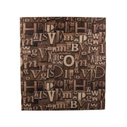 Set of 10x Self-adhesive Brown 3D Wallpaper from soft foam, 80cmx70cmx6mm, Light Brown Letters Pattern 3D Wallpaper Default Title Alessandro Design