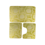 Set of 3 Bathroom Rugs, 50x40 cm, Green, Non-Slip Bathroom Rugs Default Title Alessandro Design