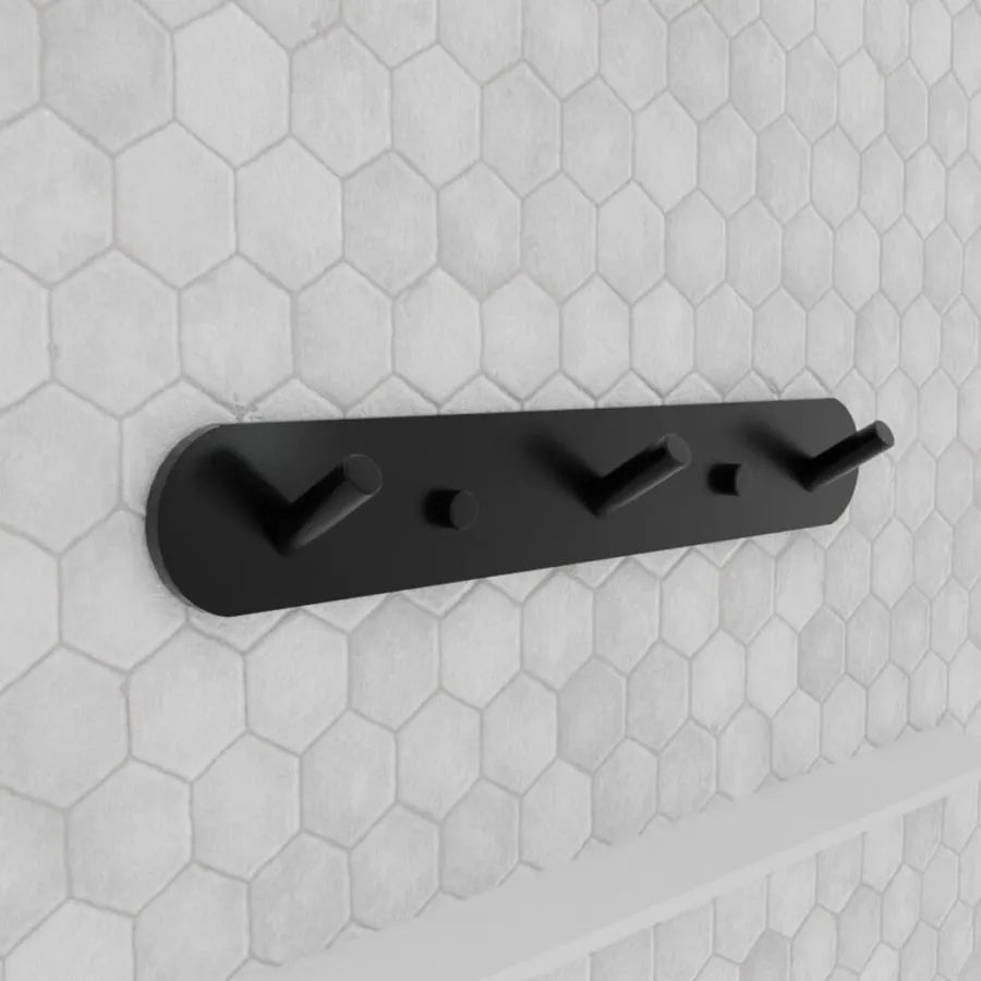 Towel Holder and Bathroom Accessories 20cm Aluminum Black Default Title Alessandro Design