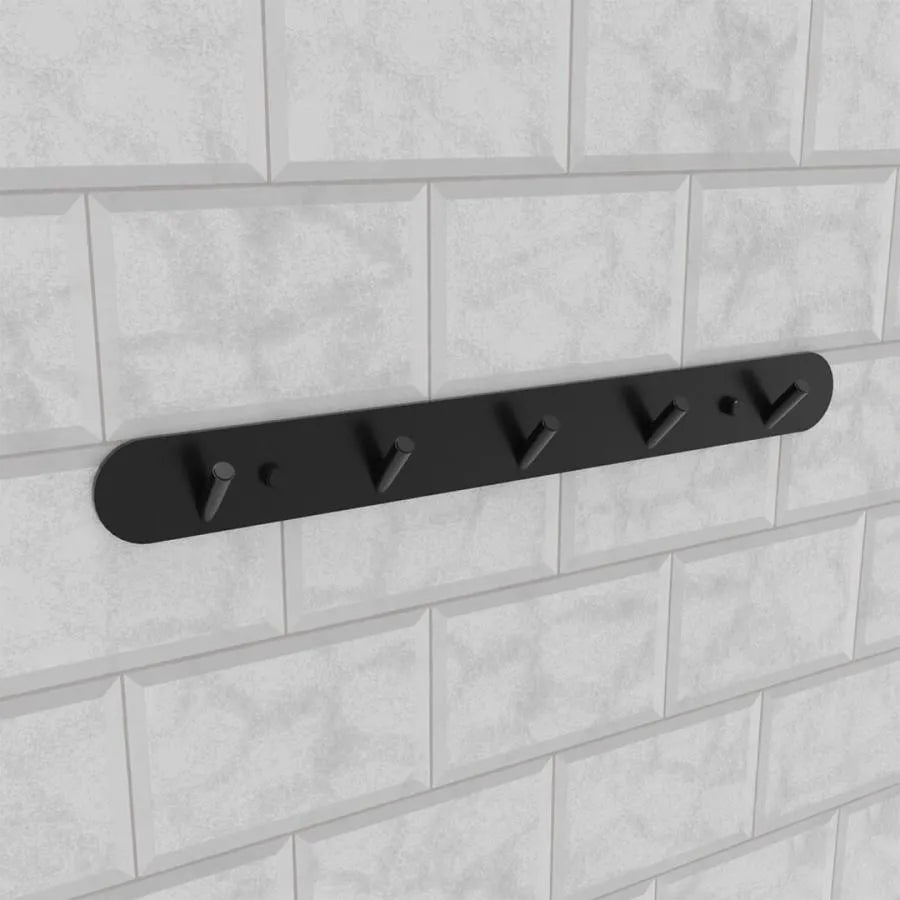 Towel Holder and Bathroom Accessories 37cm Aluminum Black Default Title Alessandro Design