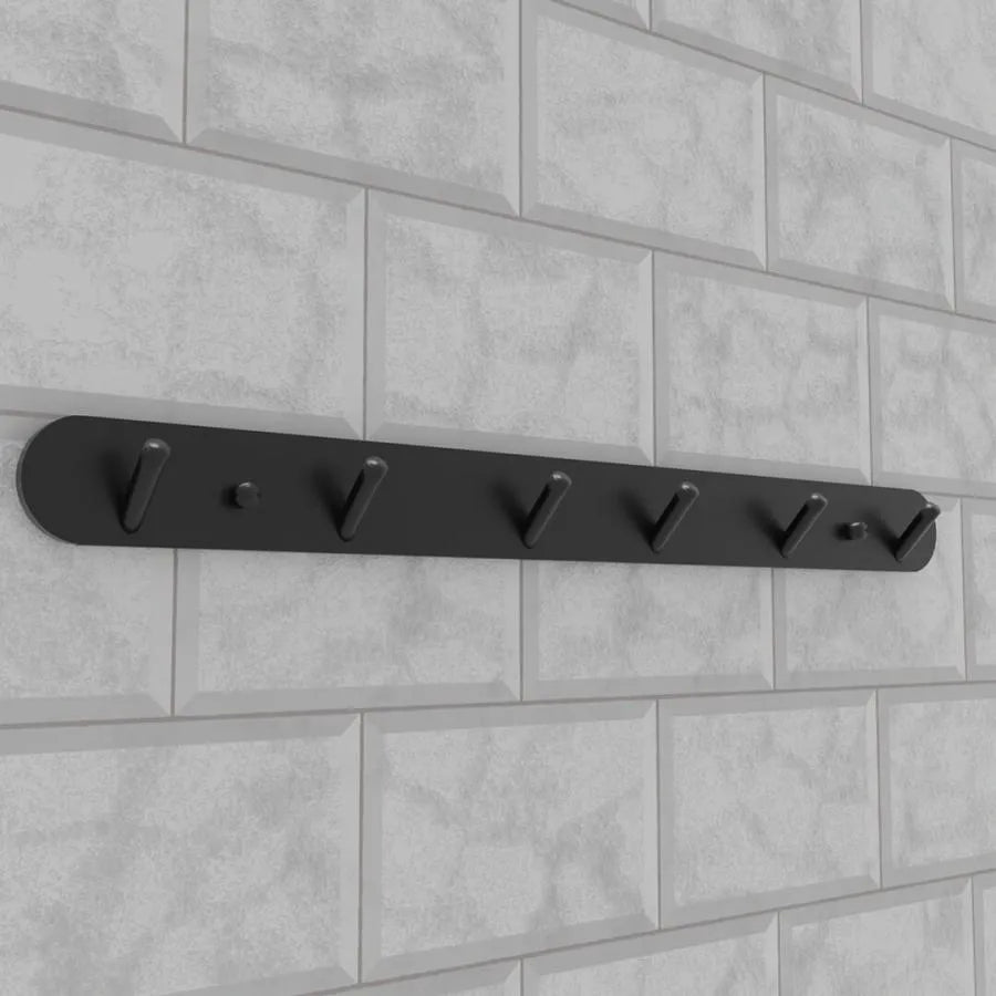 Towel Holder and Bathroom Accessories 45cm Aluminum Black Default Title Alessandro Design