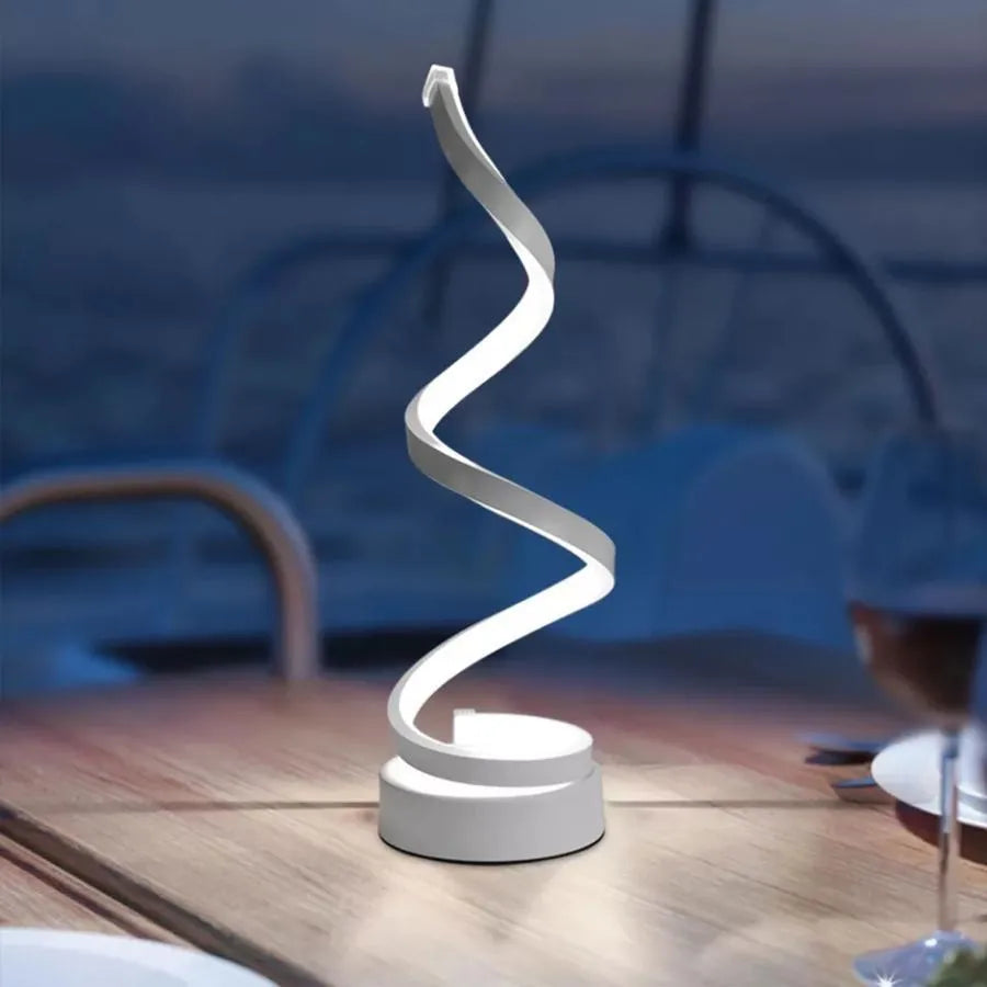 Veioza LED Genom, 24W, Cold/Warm/Neutral Light, Plastic and Metal, White Veioze & Lampadare Default Title Alessandro Design