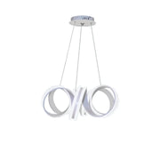 Suspended LED chandelier with remote control INFINITY TWIST 180W, Wavy, Cold/Warm/Neutral light, Dimmable, White, Height Adjustable Modern Chandeliers Default Title Alessandro Design