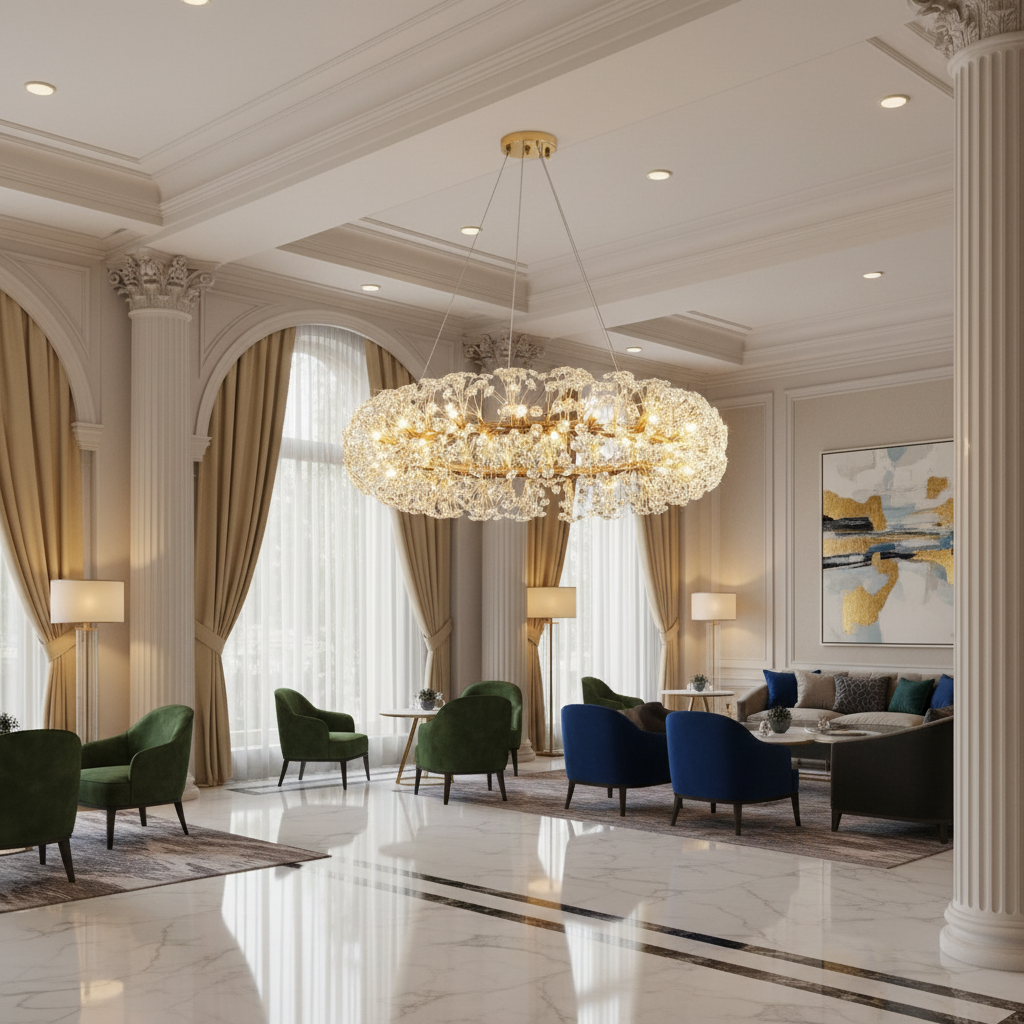 Crystal Chandelier SEGOVIA Magno 12x E14, Diameter 60cm, Shiny Gold, Adjustable Height Crystal Chandeliers Default Title Alessandro Design