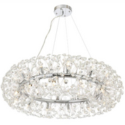 MINUET Crystal Chandelier 12x G9, Diameter 60cm, Shiny Silver, Adjustable Height Crystal Chandeliers Default Title Alessandro Design