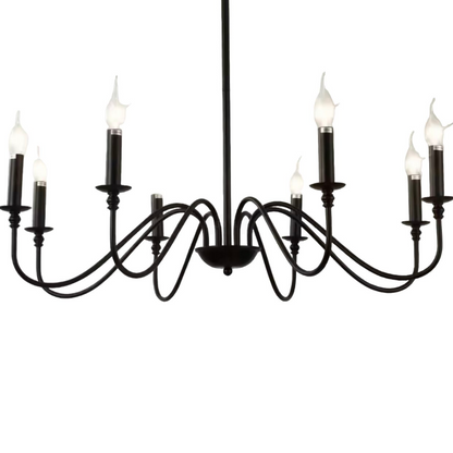 Lustra Metalic AVANT, 92cm, tip Pendul cu brate, Rotunda, 8xE14, Negru Lustre Industrial Default Title Alessandro Design