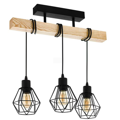 Marcellus Chandelier, 3x E27, Brown Black Industrial Chandeliers Default Title Alessandro Design