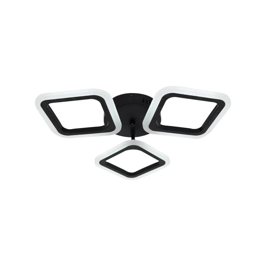 LED Chandelier PULSARIS 40W, 3 Squares, Cold/Warm/Neutral light, Black LED Chandeliers Default Title Alessandro Design