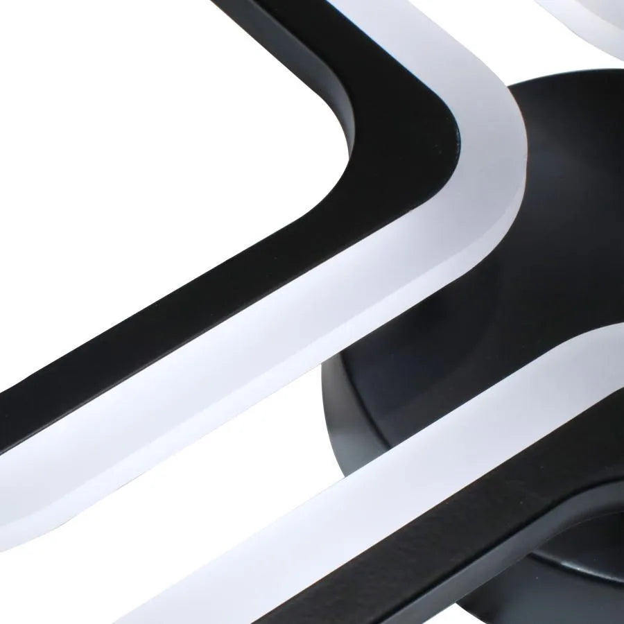 LED Chandelier PULSARIS 40W, 3 Squares, Cold/Warm/Neutral light, Black LED Chandeliers Default Title Alessandro Design