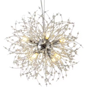 Schönbrunn Crystal Chandelier, 9x G9, Diameter 50cm, Shiny Chrome, Adjustable Height Modern Chandeliers Default Title Alessandro Design