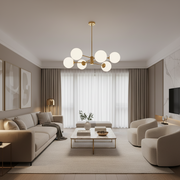 LOFT Suspended Chandelier, 6x E27, Gold