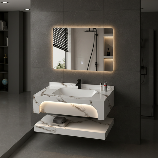 Set Mobilier VELIN pentru Baie, 60cm, 3 Piese, Alb Mobilier Baie Default Title Alessandro Design