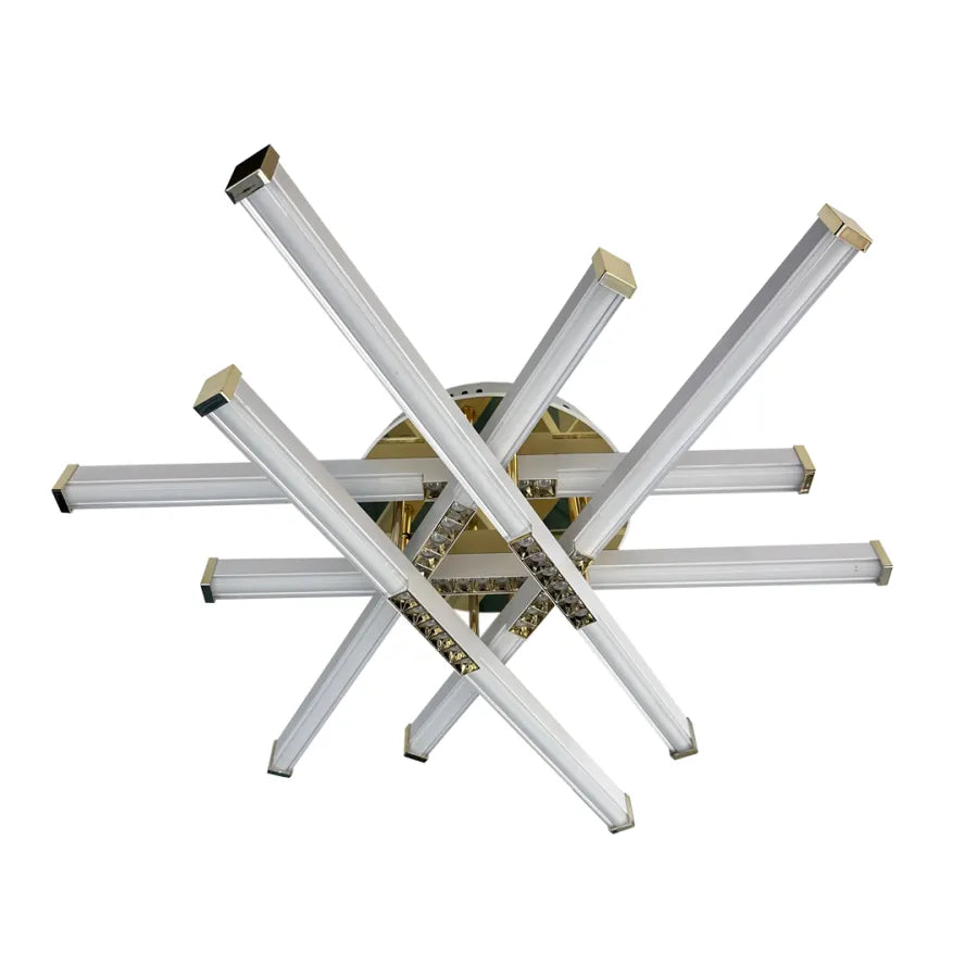 LED Chandelier with remote control MAKOTO 144W, 6 Elements, Linear, Cold/Warm/Neutral light, Dimmable, Golden White LED Chandeliers with Remote Control Default Title Alessandro Design
